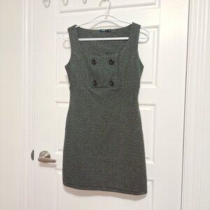 Black and white sleeveless dress made in Canada